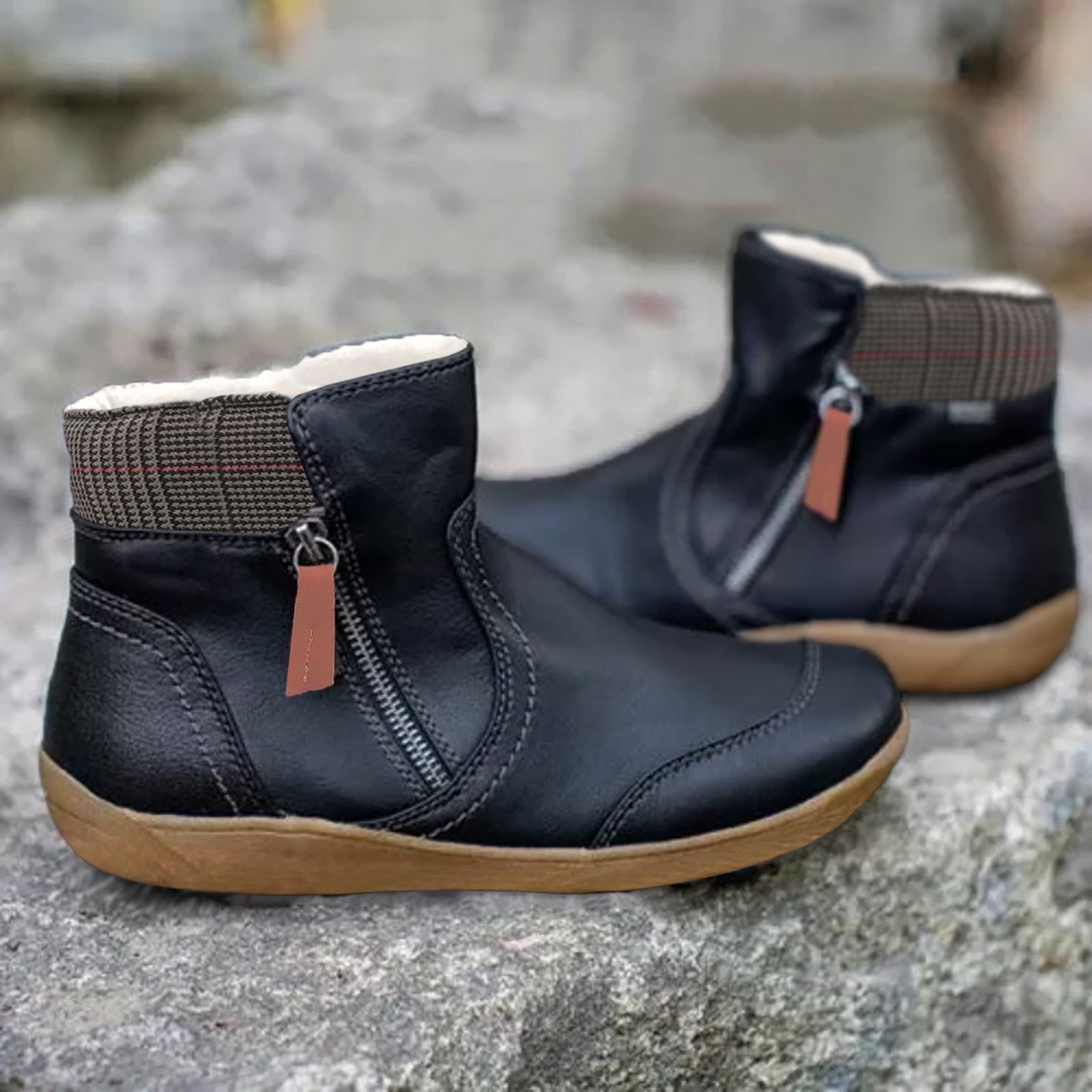 UNICE  - Orthopädische Damenstiefel mit Doppelreißverschluss