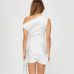 Marbella - Asymmetrisches Bodycon-Minikleid mit Raffungen