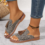 Flache Damensandalen mit Quaste - Annelie