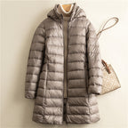 Lange Damenjacke mit Kapuze - Freja
