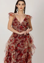 Judy - Langes böhmisches Blumenkleid