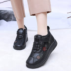 Orthopädische Winterschuhe mit Stickereimotiv - Indigo