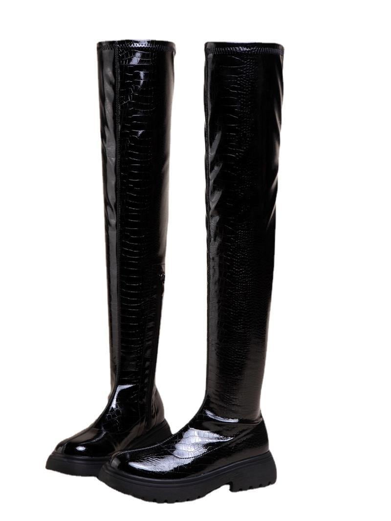 Hohe Damenstiefel mit Reißverschluss - Hildur