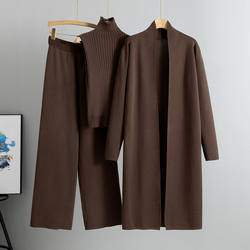 Dreiteiliges Winter-Strickset - Isolde