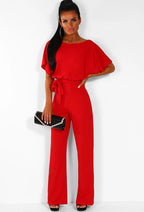 Langer Damenoverall mit eleganter verstellbarer Taille - Elvira