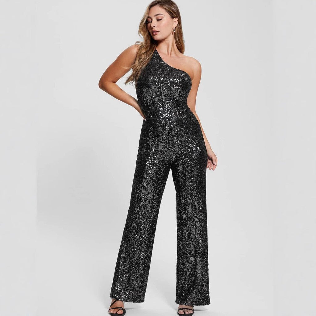 Asymmetrischer Pailletten-Jumpsuit für Damen - Narevia