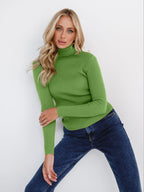 Langärmeliger Rollkragenpullover für Damen – Inga