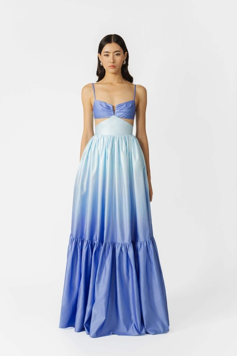 Ethel - Langes Kleid mit Farbverlauf und Cut-outs