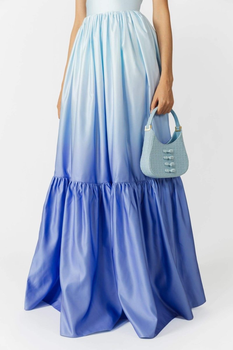 Ethel - Langes Kleid mit Farbverlauf und Cut-outs