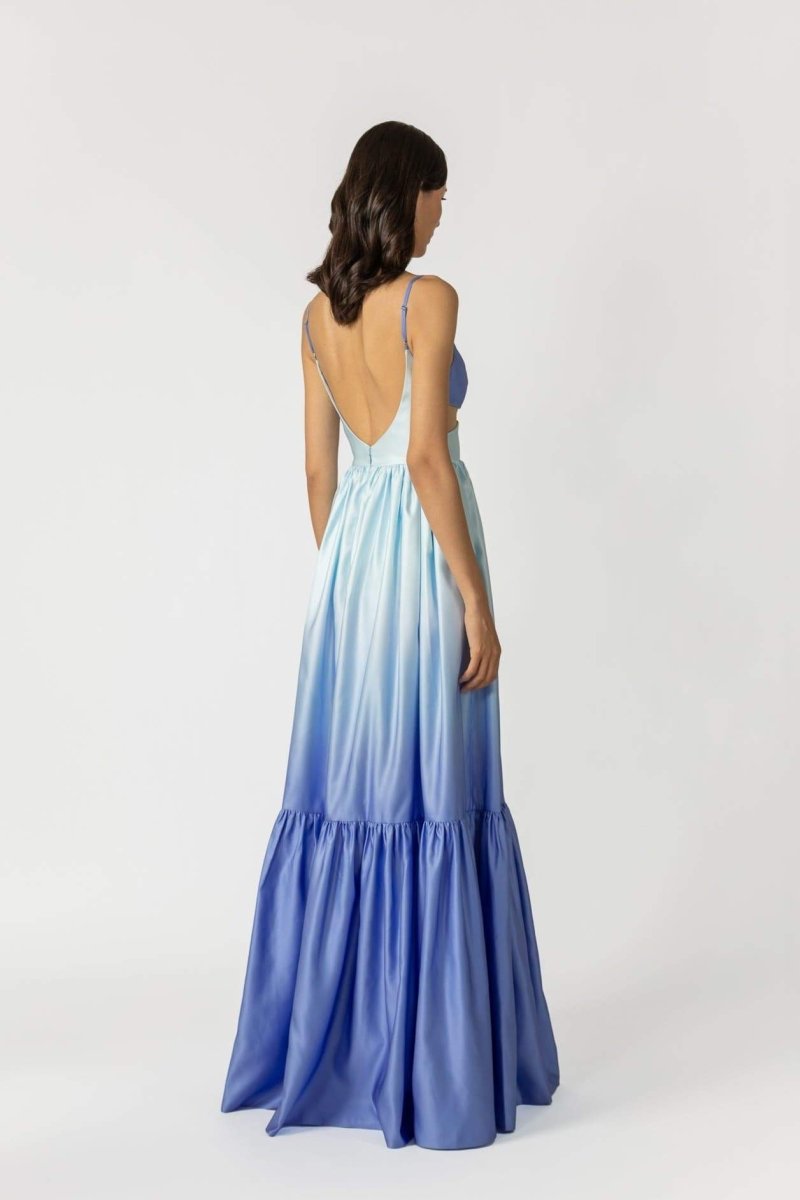 Ethel - Langes Kleid mit Farbverlauf und Cut-outs