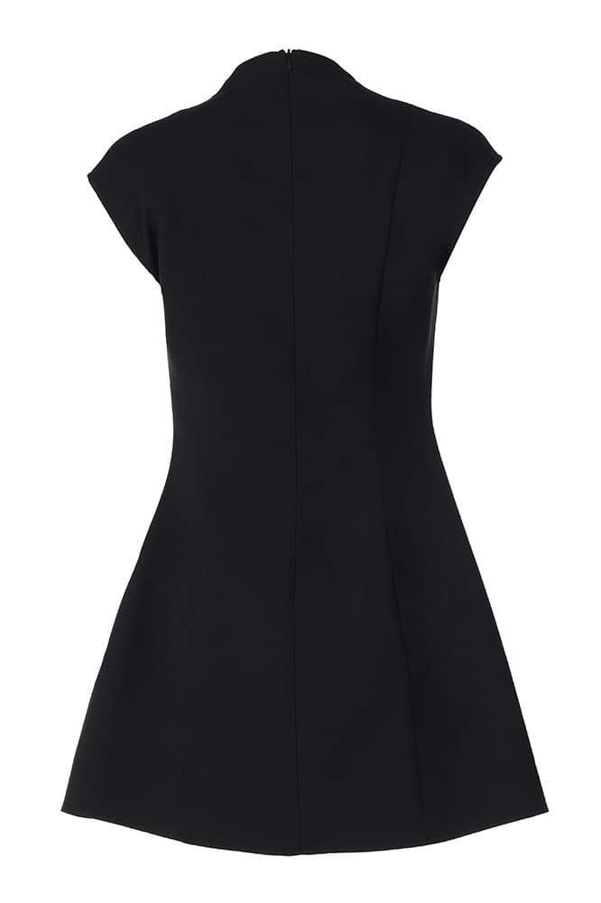 Evelyn - Mini-Faltenkleid mit kurzen Ärmeln