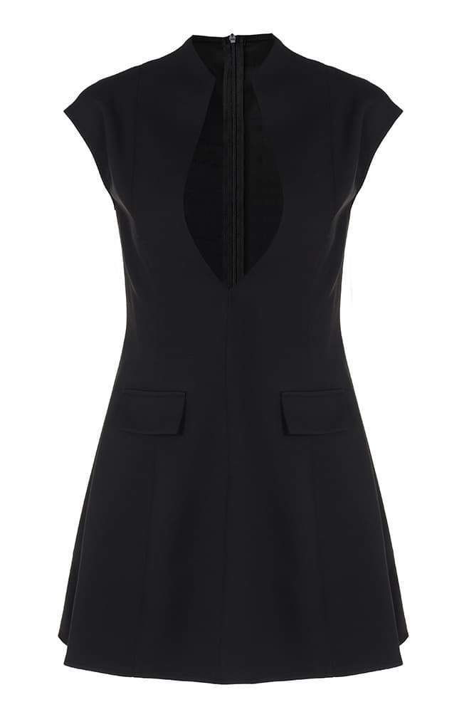 Evelyn - Mini-Faltenkleid mit kurzen Ärmeln
