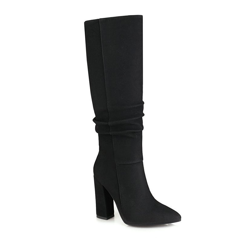 Hohe Damenstiefel mit klobigem Absatz - Torhild
