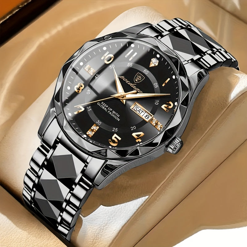Klassische Analoguhr mit elegantem Metallarmband