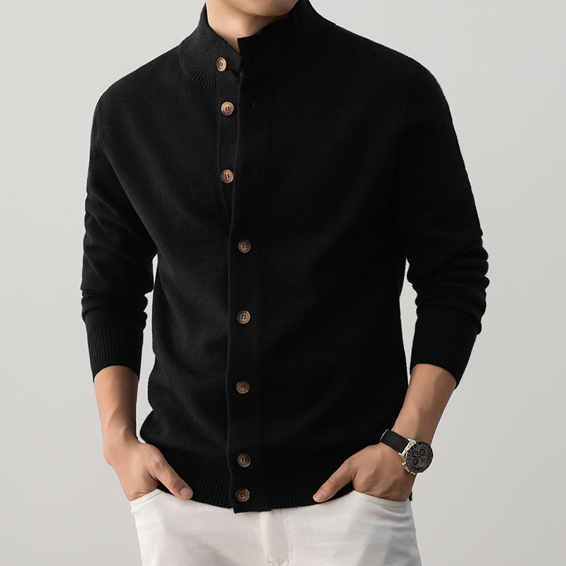 Herren Strickjacke mit dickem Rollkragen - Silah