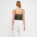 Damen-Top mit leuchtenden Pailletten - Nerya