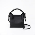 Echtes Leder Damen Eimertasche strukturiertes Design - Hellblau