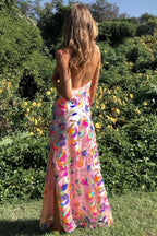Fridasa - Rückenfreies Maxikleid mit bestickten Pailletten
