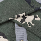 Herrenstrickjacke mit Knopfverschluss und grafischem Muster - Thomas