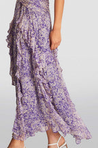 Florencia - Plissee-Rüschen-Maxikleid
