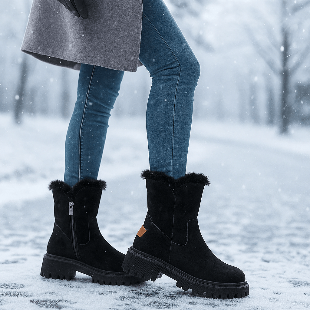 Damenstiefel mit Wildledereffekt - Serelinne