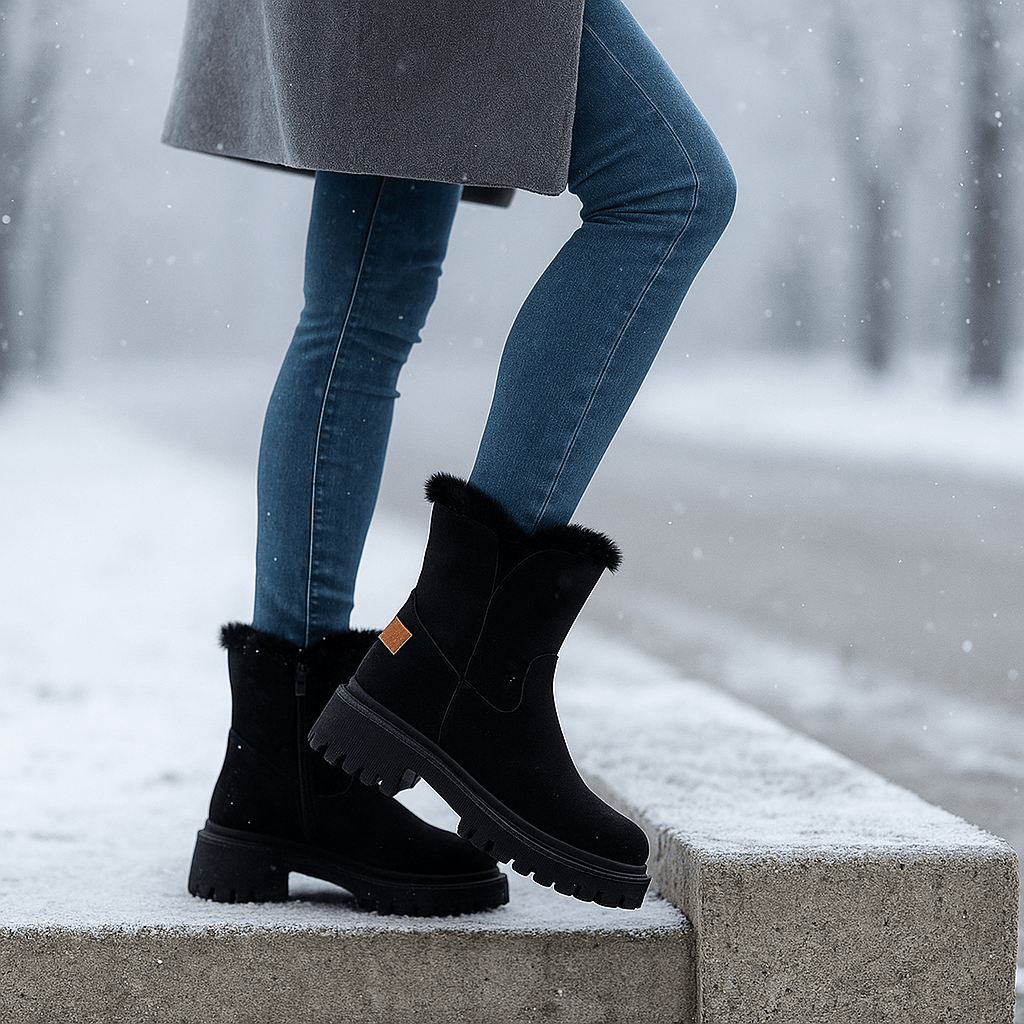 Damenstiefel mit Wildledereffekt - Serelinne