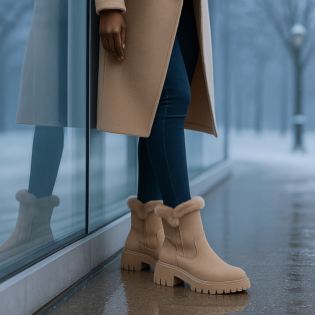 Damenstiefel mit Wildledereffekt - Serelinne