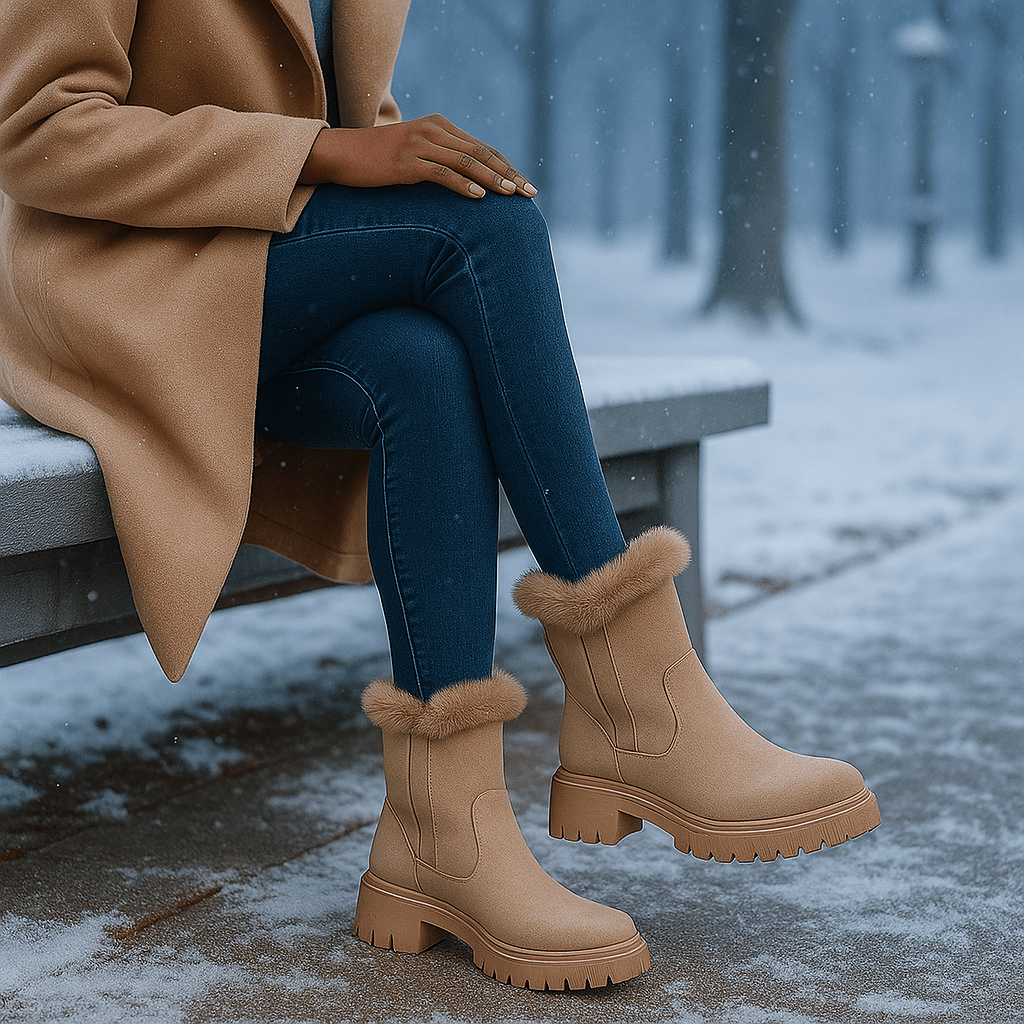 Damenstiefel mit Wildledereffekt - Serelinne