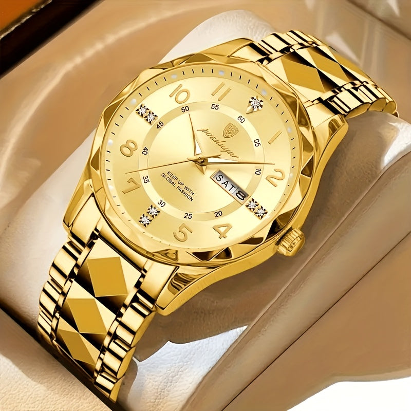 Klassische Analoguhr mit elegantem Metallarmband