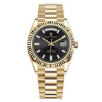 Klassische Analoguhr mit hochwertigem Metallarmband