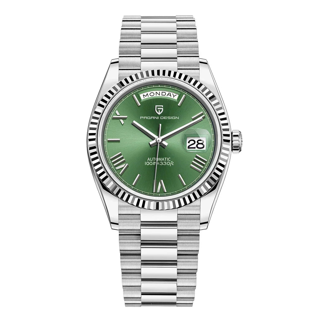 Klassische Analoguhr mit hochwertigem Metallarmband