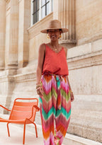 Merlinda  – Bunte Hose mit weitem Bein für entspannte Sommertage
