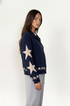 Pullover mit Reißverschluss und Sternmotiv