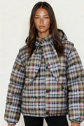 Karierte Pufferjacke