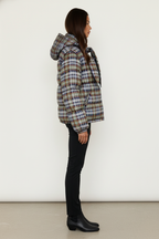 Karierte Pufferjacke