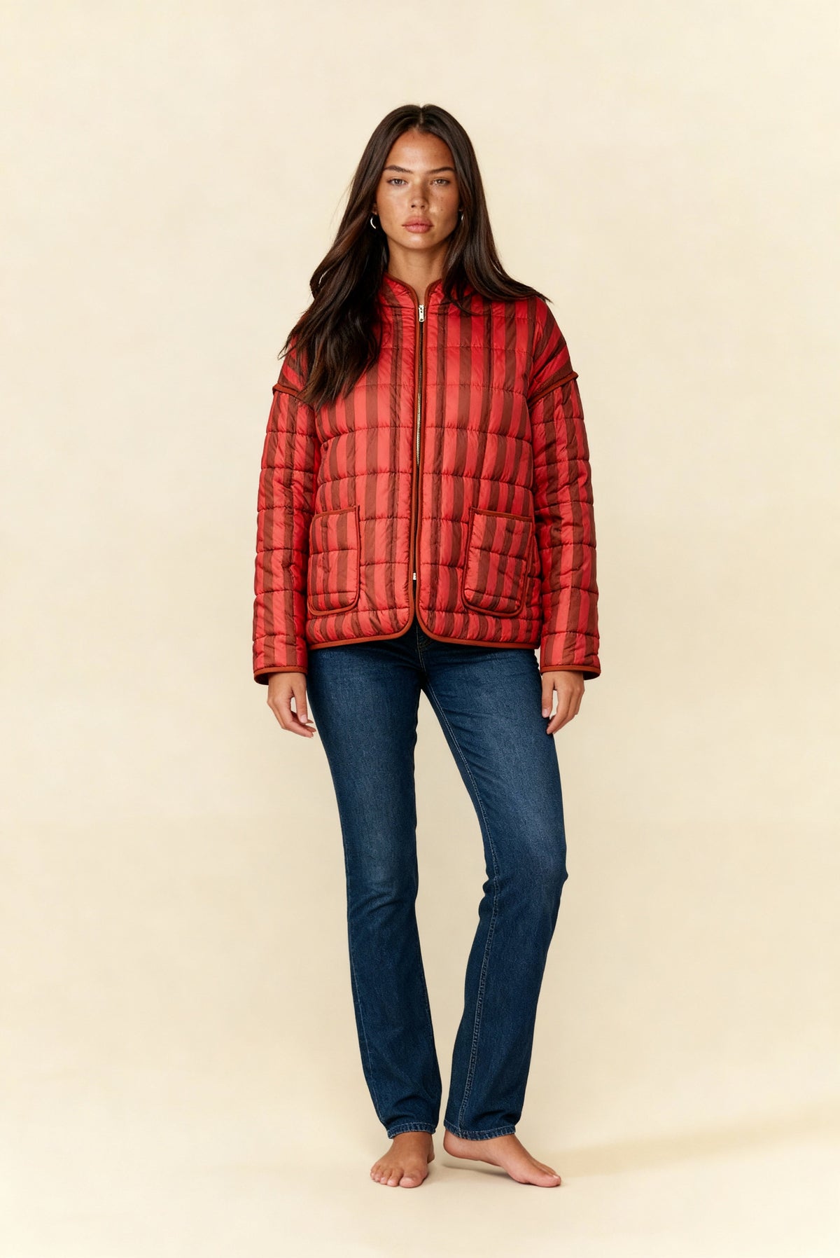 Jacke mit Nadelstreifen