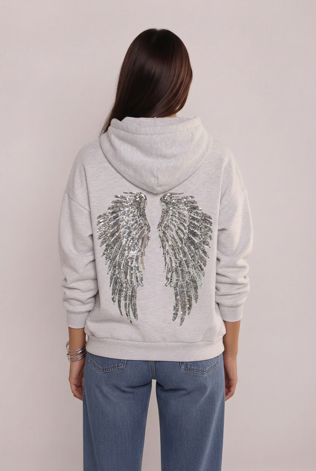 Kapuzenpullover mit Engelsmotiv