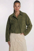 Grüne Übergangsjacke