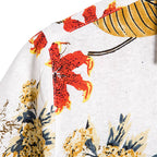 Retro Herren Kurzarm Hemd im coolen Blumen Design