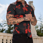 Simo - Stylisch bedrucktes Herren Kurzarm Hemd
