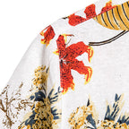 Stylisches Herren Kurzarm Hemd mit Vintage Druck