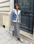 Jeansweste mit Reverskragen und Taschen