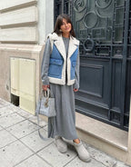 Jeansweste mit Reverskragen und Taschen