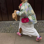 Jacke mit Blumenmuster, Patchwork und Taschen