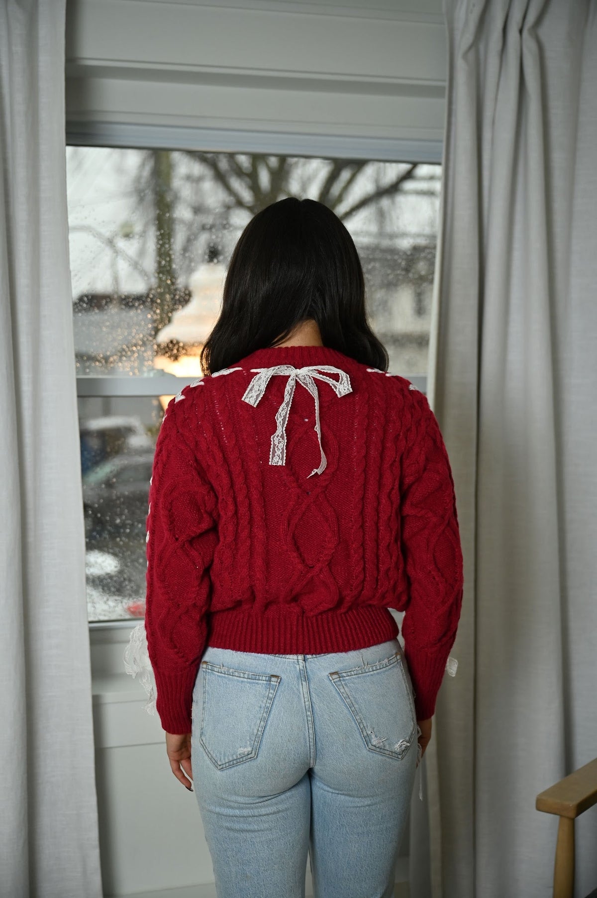 Pullover mit Schleifendetail