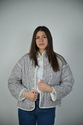Graue Steppjacke