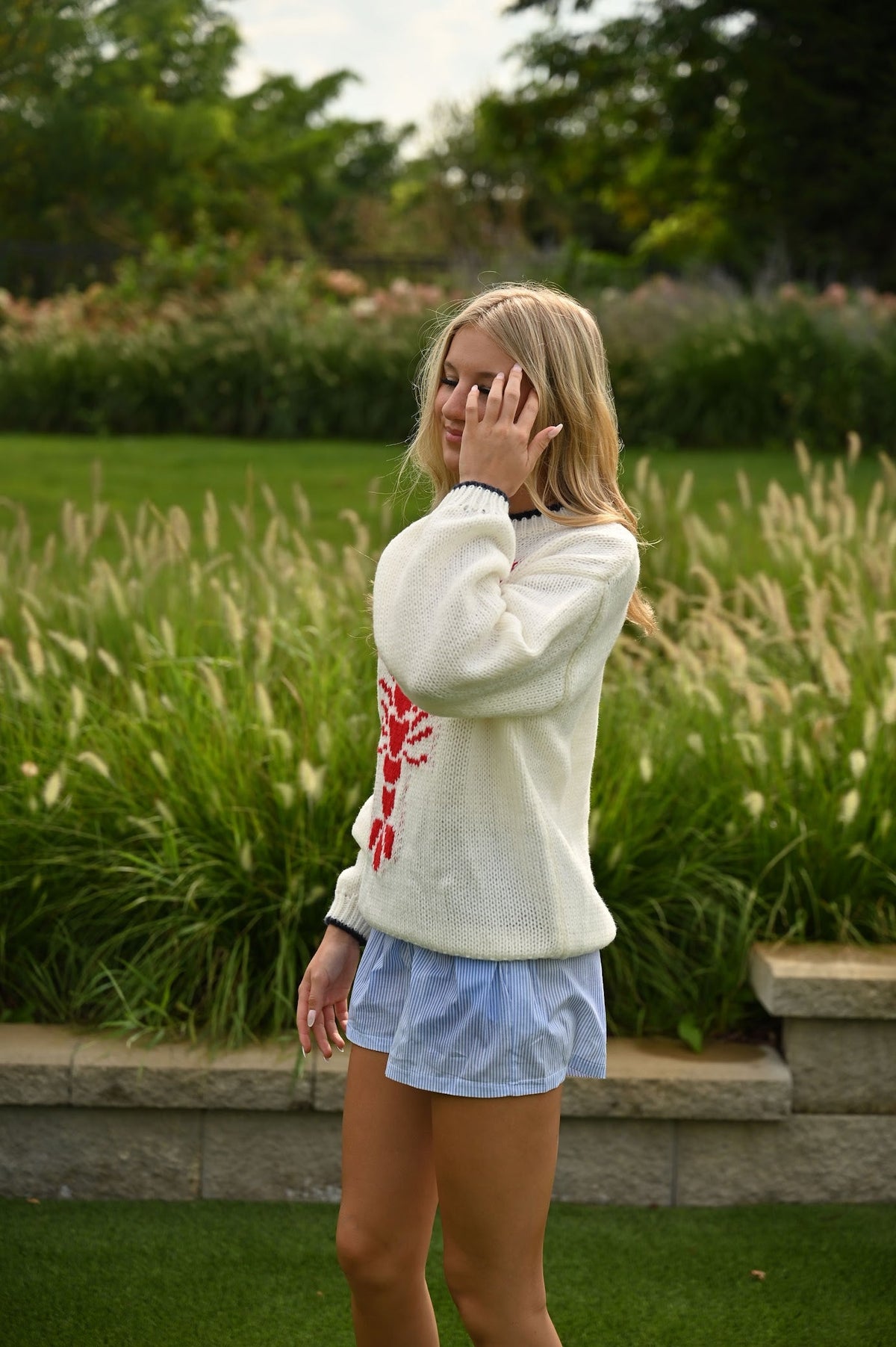 Pullover mit Hummermotiv