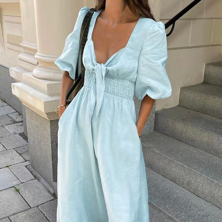 Alorica - Vintage-inspiriertes Midikleid mit Puffärmeln