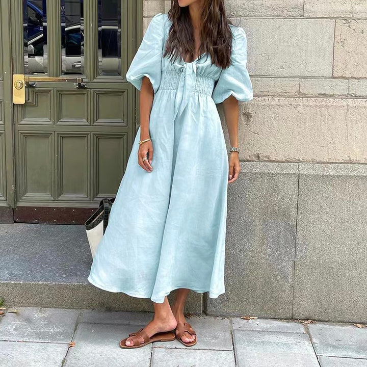Alorica - Vintage-inspiriertes Midikleid mit Puffärmeln