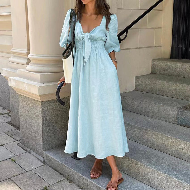Alorica - Vintage-inspiriertes Midikleid mit Puffärmeln